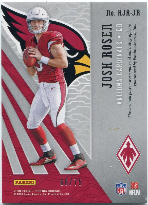 Josh Rosen 2018 Panini Phoenix Jersey/Autographed RC #RJA-JR 66/75