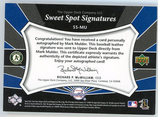 Mark Mulder Autographed 2004 Upper Deck Sweet Spot Signatures Ball Relic #SS-MU