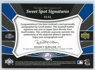 Geoff Jenkins Autographed2004 Upper Deck Sweet Spot Signatures Ball Relic #SS-GJ