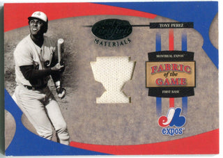 Tony Perez 2005 Donruss Playoff Leaf Certified Materials Patch Card /50