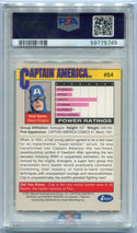 Captain America 1991 Marvel Universe Card #54 PSA Graded 7