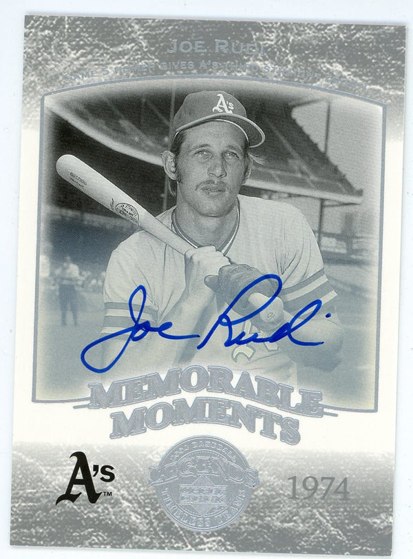 Joe Rudi 2004 Upper Deck Memorable Moments Autographed Card #102