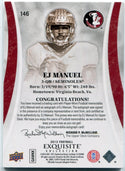 EJ Manuel 2013 Upper Deck Exquisite 3 Color Patch/Autographed RC #146 24/99