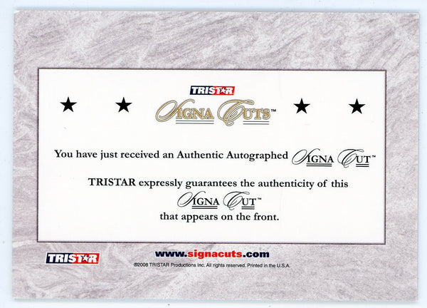 Bob Horner Autographed 2008 Tristar Signa Cuts