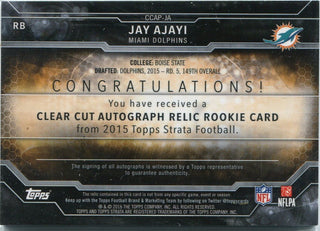 Jay Ajayi 2015 Topps Strata Clear Cut Jersey/Autographed RC #CCAP-JA