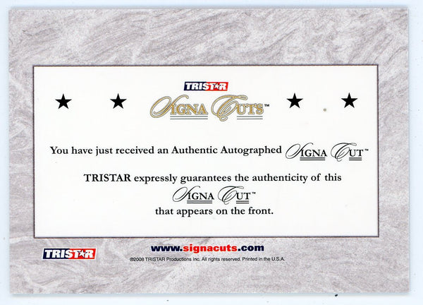 Jack Harshman Autographed 2008 Tristar Signa Cuts