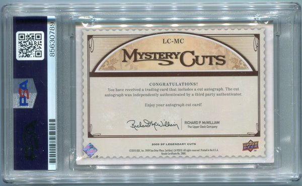 Tim Horton 2009 Upper Deck Legendary Cuts Mystery Cuts AUTO Card #LC-MC 3/3 PSA/DNA Certified