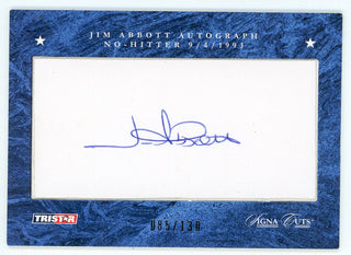 Jim Abbott 2008 Tristar Autographed Signa Cuts
