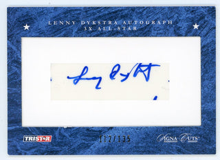 Lenny Dykstra Autographed 2008 Tristar Signa Cuts