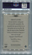 Larry Bird 2011 Upper Deck Goodwin Champions Autographed/Jersey Card PSA/DNA Certified