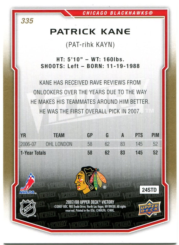 Patrick Kane Upper Deck Victory Rookie 2007