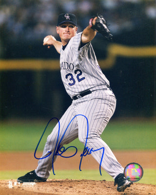 Jason Jennings Autographed  Pitch 8x10 Photo