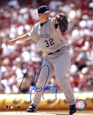 Jason Jennings Autographed Pitch 8x10 Photo