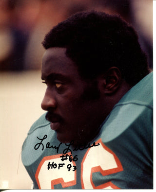 Larry Little Autographed Dolphins 8x10 Football Photo
