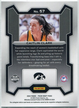 Caitlin Clark 2024 Panini Prizm Draft Picks RC #57