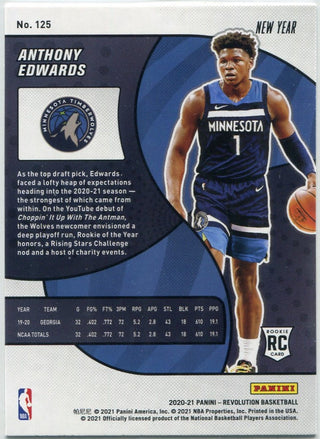 Anthony Edwards 2020 - 2021 Panini Revolution Chinese New Year Parallel RC #125