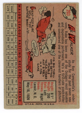 Al Walker 1958 Topps #203