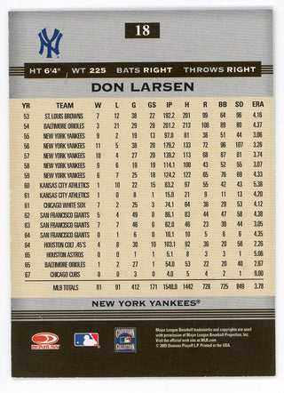 Don Larsen 2005 Donruss Greats Autograph #18