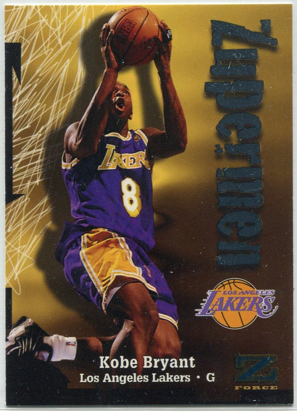 Kobe Bryant 1997 - 1998 Skybox Z-Force Zupermen Card #195
