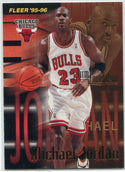 Michael Jordan 1995 - 1996 Fleer Firm Foundation Card #323