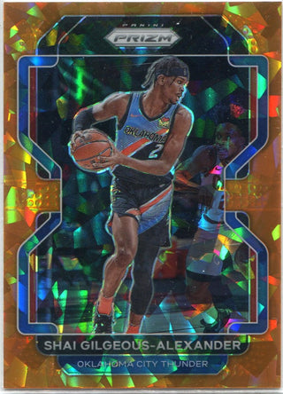 Shai Gilgeous-Alexander 2021 - 2022 Panini Prizm Orange Cracked Ice Prizm Card #238