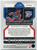 Shai Gilgeous-Alexander 2021 - 2022 Panini Prizm Orange Cracked Ice Prizm Card #238