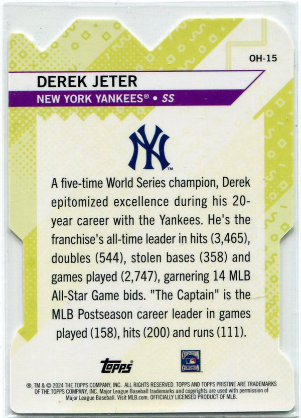 Derek Jeter 2024 Topps Pristine Oh Snap Die-Cut Card #OH-15