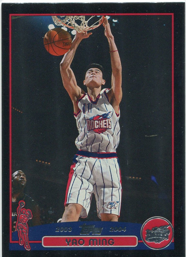 Yao Ming 2003 - 2004 Topps Black Parallel Card #11 182/500
