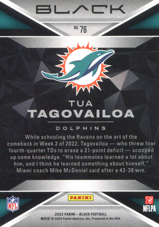 Tua Tagovailoa 2023 Panini Black Card #76 #14/15
