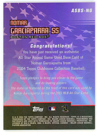 Nomar Garciaparra 2003 Topps All Star Appeal Patch Relic #ASBS-NG