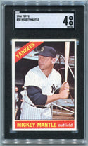 Mickey Mantle 1966 Topps Card #50 SGC Graded 4