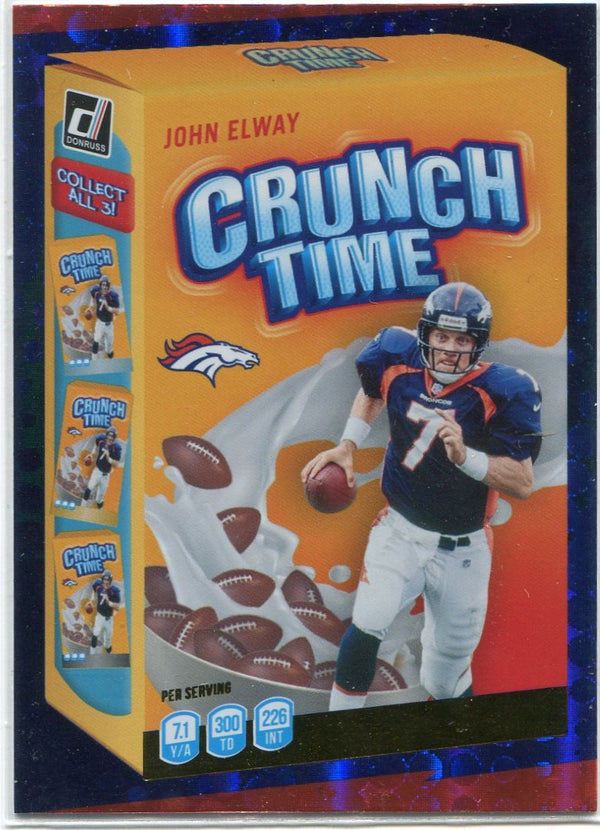 John Elway 2022 Panini Donruss Crunch Time Card #CT-12