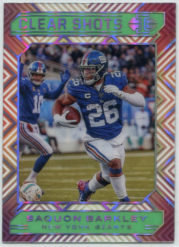 Saquon Barkley 2020 Panini Illusions Clear Shots Card #9