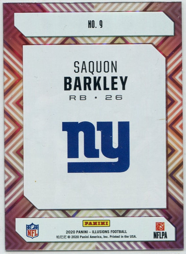 Saquon Barkley 2020 Panini Illusions Clear Shots Card #9