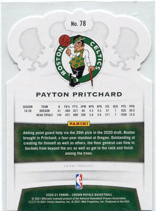 Payton Pritchard 2020 - 2021 Panini Crown Royale Crystal Parallel RC #78