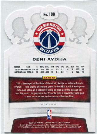 Deni Avdija 2020 - 2021 Panini Crown Royale Crystal Parallel RC #100