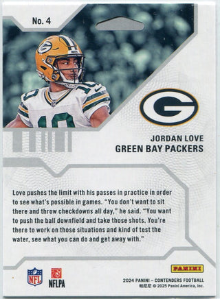 Jordan Love 2024 Panini Contenders Hall Pass Card #4