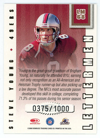 Steve Young 2000 Donruss Letterman #LM68