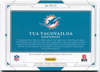 Tua Tagovailoa 2020 Panini National Treasures Field Pass Autographed RC #FP-TT 3/10