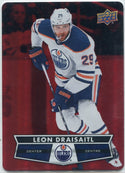 Leon Draisaitl 2021 - 2022 Upper Deck Tim Hortons Red Die-Cut Parallel Card #DC-18