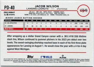 Jacob Wilson 2024 Topps Pro Debut RC #PD-40