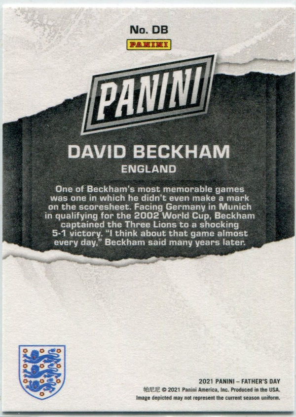 David Beckham 2021 Panini Fathers Day Foil Card #DB 107/199