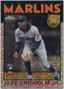 Jazz Chisholm 2021 Topps Chrome Silver Pack Mojo Refractor RC #86C-29