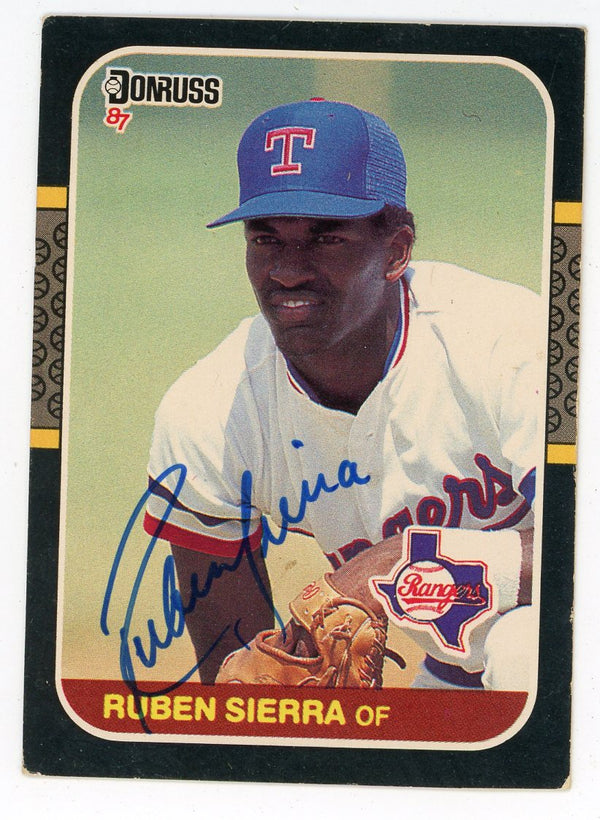 Ruben Sierra Autographed 1987 Donruss #346