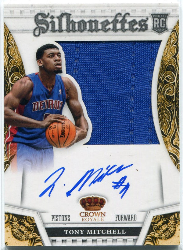 Tony Mitchell 2013 - 2014 Panini Preferred Silhouettes Jersey/Autographed RC #392 83/99