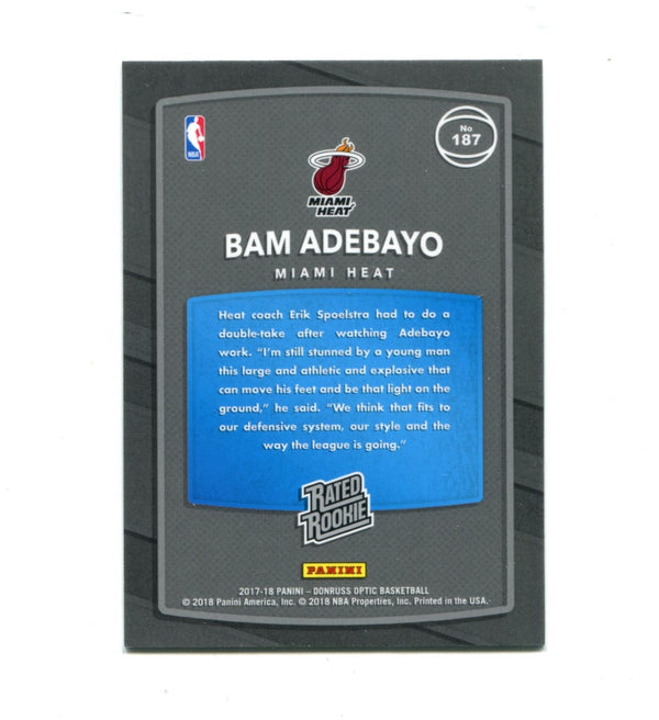 Bam Adebayo 2017 Panini Optic Rated Rookie #187 Card