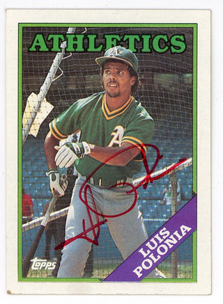 Luis Polonia Autographed 1988 Topps #238