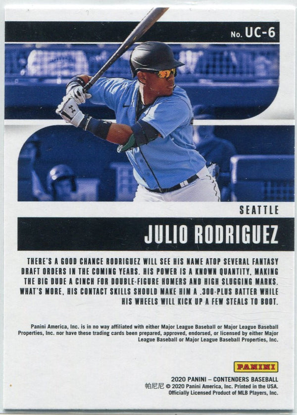 Julio Rodriguez 2020 Panini Contenders Draft Picks Up & Coming RC #UC-6