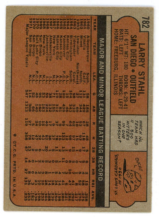 Larry Stahl 1972 Topps #782
