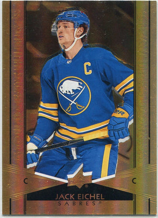 Jack Eichel 2021 - 2022 Upper Deck Tim Hortons Gold Etchings Card #G-13